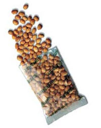A crunchy savoury snack that is sprinkled with low-sodium salt.